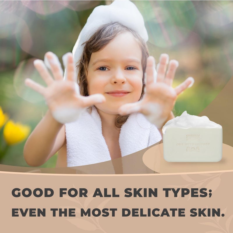 One With Nature Dead Sea Salt Soap 7oz 3-Pack â€“ Purifying and Exfoliating Soap Bar with Dead Sea Minerals for Face & Body, for Men & Women. Unscented. - Image 5