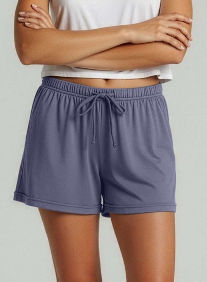 REALESSENTIALS 3 Pack: Women s Soft Pajama Shorts Modal Lightweight Lounge Bottom Elastic Waistband Drawstring Lightweight PJ Stretch Sleep Casual Summer Yoga Workout Drawstring Fitness Dolphin Comfy- Set 4, Large - Image 3