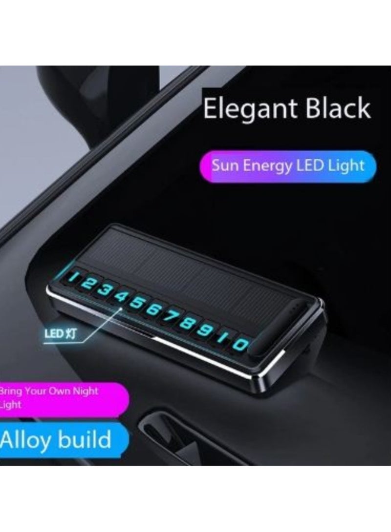 AROAQ Car Parking Phone Number Plate Led Lighting Card Hidden Plates - Image 1