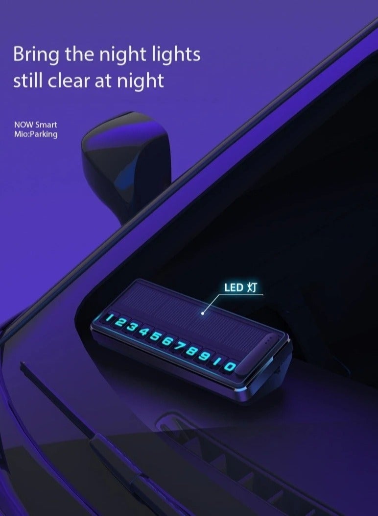 AROAQ Car Parking Phone Number Plate Led Lighting Card Hidden Plates - Image 3