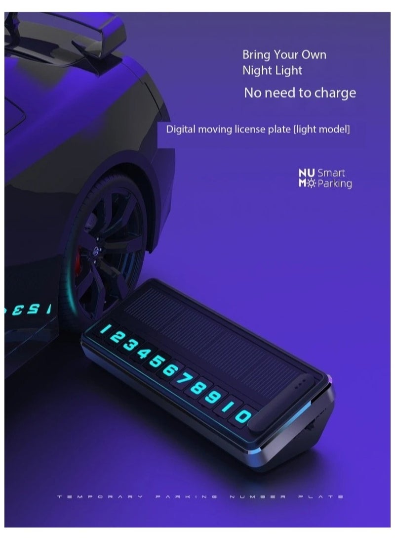 AROAQ Car Parking Phone Number Plate Led Lighting Card Hidden Plates - Image 2