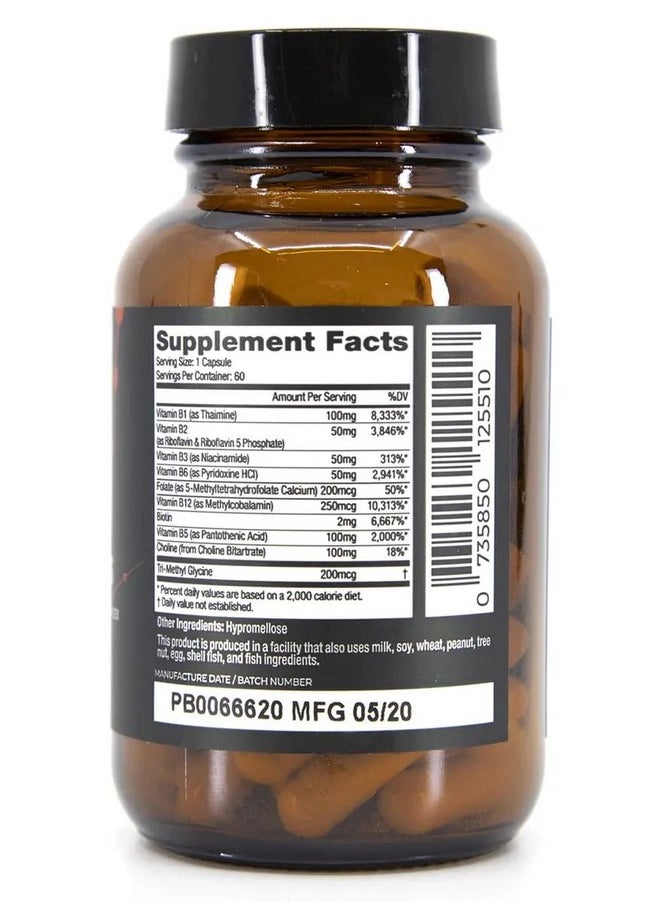 Dr. Nigma - B Famous High Potency Multi B Vitamin Complex With L 5 Mthf For Nervous System And Digestive Health And Glowing Skin 60 Capsules - Image 1