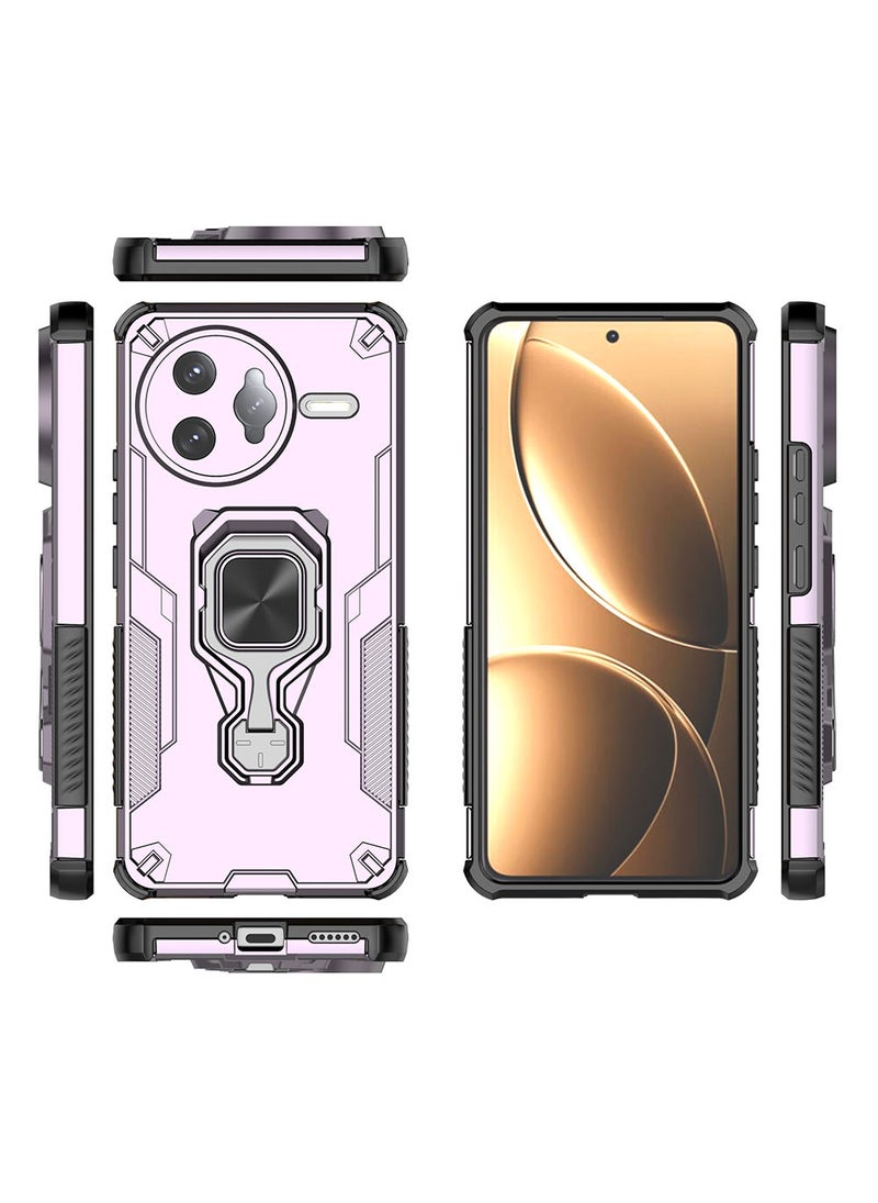 Case for Xiaomi Poco F7 Ultra / Redmi K80 Pro with Kickstand, PC+TPU Dual-Layer Hybrid Protection Back Cover,Rose Gold - Image 3