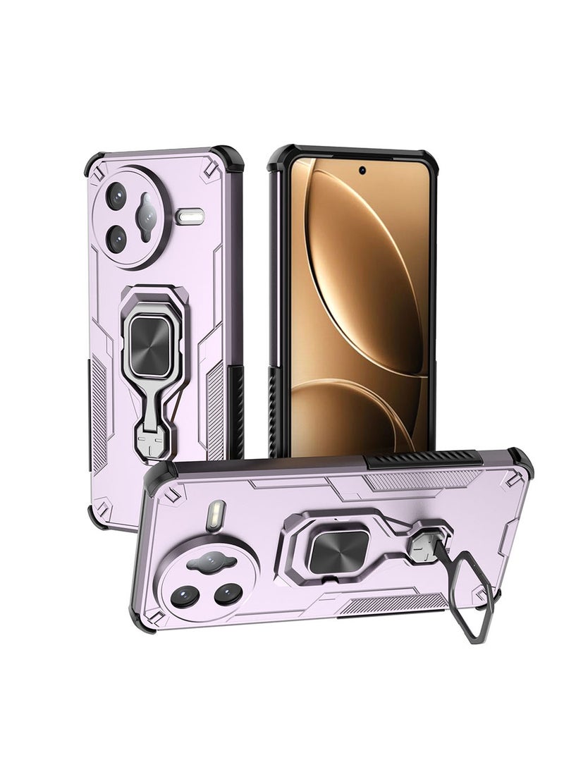 Case for Xiaomi Poco F7 Ultra / Redmi K80 Pro with Kickstand, PC+TPU Dual-Layer Hybrid Protection Back Cover,Rose Gold - Image 2