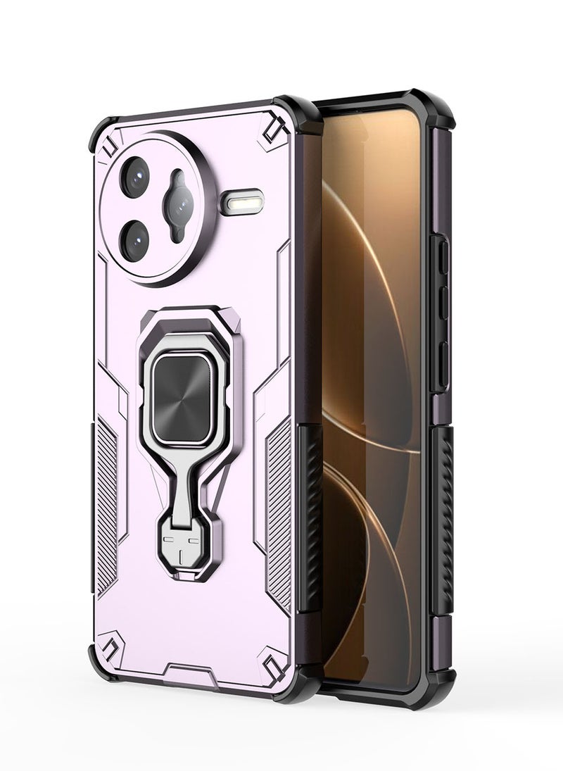 Case for Xiaomi Poco F7 Ultra / Redmi K80 Pro with Kickstand, PC+TPU Dual-Layer Hybrid Protection Back Cover,Rose Gold - Image 1