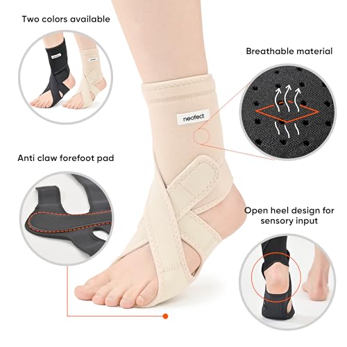 NEOFECT Drop Foot Brace Beige - Adjustable AFO Ankle Brace for Walking & Stroke Recovery, Breathable Material for Ankle and Foot Support, Comfortable Design (Left) - Image 4