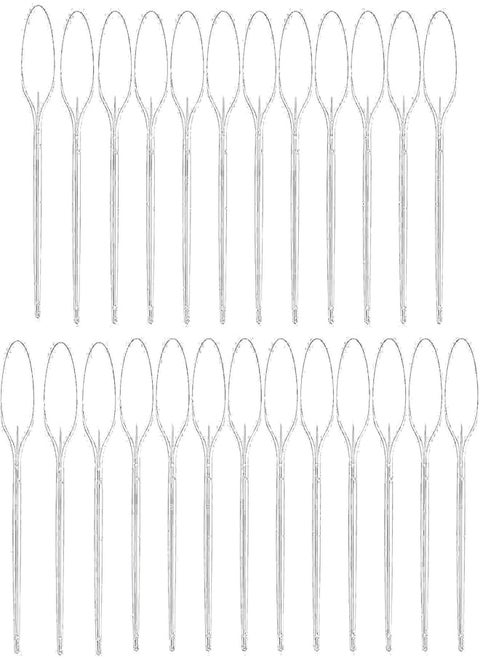 Sylla plastic spoons, 25 count - clear