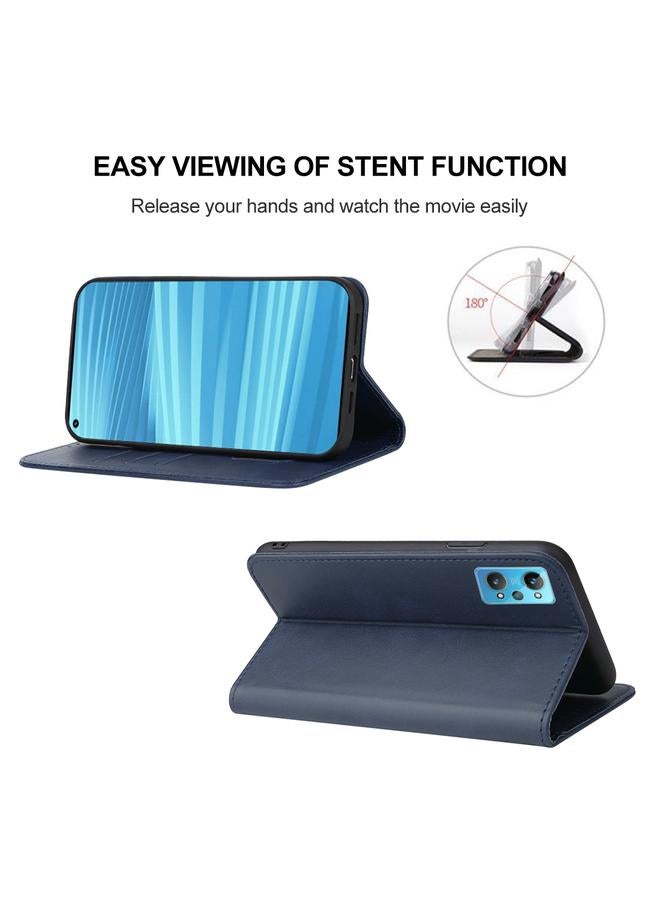 اس-توب جراب هاتف Realme GT2 المصنوع من الجلد بإغلاق مغناطيسي - Image 4