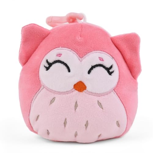 Mirada Hanging Owl Soft Plush Toy | Coral Stuffed Animal Keychain for Kids & Girls | Cute Mini Soft Toys, Stuffed Animals, Funny Toy, Gift Item, Bag Charm, Return Gifts & Party Favors | 11cm - Image 2