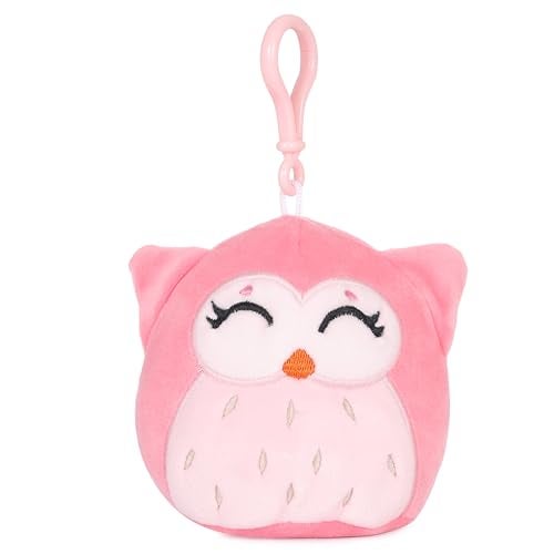 Mirada Hanging Owl Soft Plush Toy | Coral Stuffed Animal Keychain for Kids & Girls | Cute Mini Soft Toys, Stuffed Animals, Funny Toy, Gift Item, Bag Charm, Return Gifts & Party Favors | 11cm - Image 3