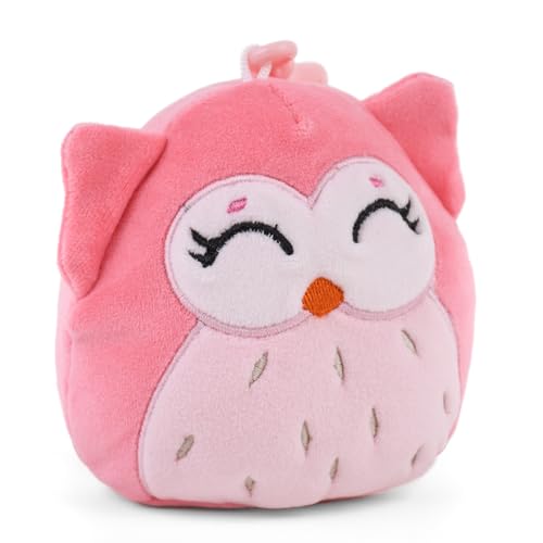 Mirada Hanging Owl Soft Plush Toy | Coral Stuffed Animal Keychain for Kids & Girls | Cute Mini Soft Toys, Stuffed Animals, Funny Toy, Gift Item, Bag Charm, Return Gifts & Party Favors | 11cm - Image 4