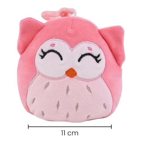 Mirada Hanging Owl Soft Plush Toy | Coral Stuffed Animal Keychain for Kids & Girls | Cute Mini Soft Toys, Stuffed Animals, Funny Toy, Gift Item, Bag Charm, Return Gifts & Party Favors | 11cm - Image 5