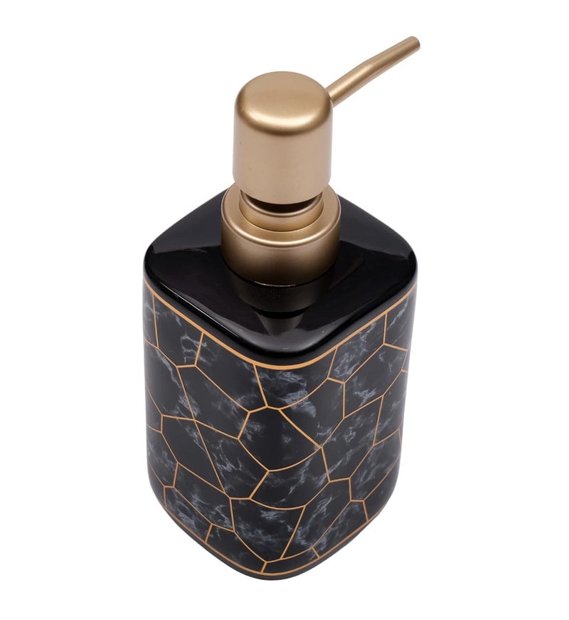 STORE 2508 Ceramic Liquid Handwash Soap Dispenser Pump For Bathroom/Kitchen - 250Ml (2 Pcs Black & White) - Image 2