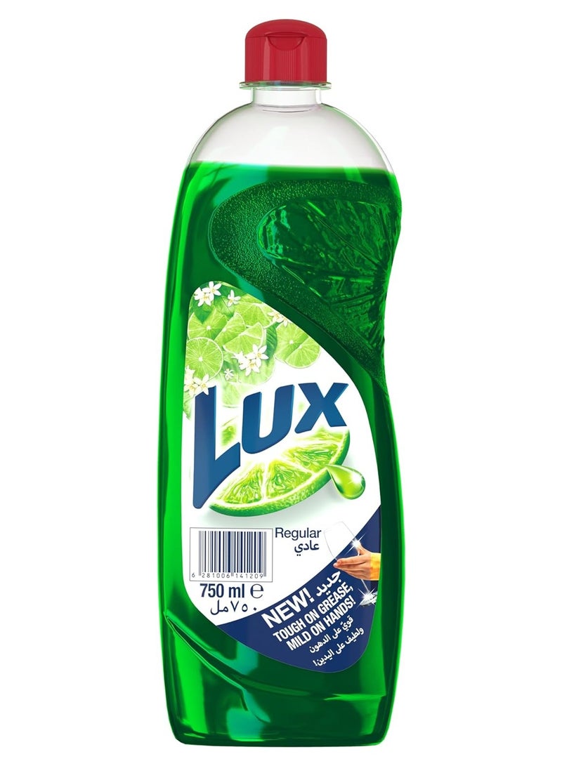 لوكس سائل غسيل الأطباق لوكس، لأطباق نظيفة ومتألقة، عادي، قوي على الشحوم ولطيف على اليدين، 750 مل - Image 1