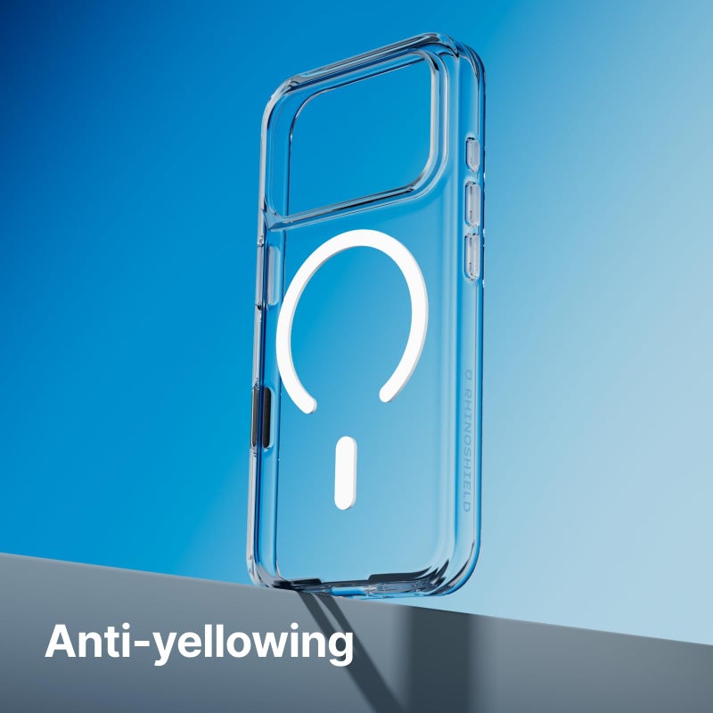 RhinoShield Phone Case Compatible with MagSafe for iPhone 17 Pro | Clear - Anti-Yellowing, High Transparency, Superior Magnetic, Shockproof with Military Grade Drop Protection - Transparent - Image 3