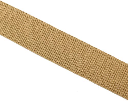 BC Belts Canvas Web Belt Military Style with Antique Brass Buckle and Tip 50" Long (Light Brown) - Image 4
