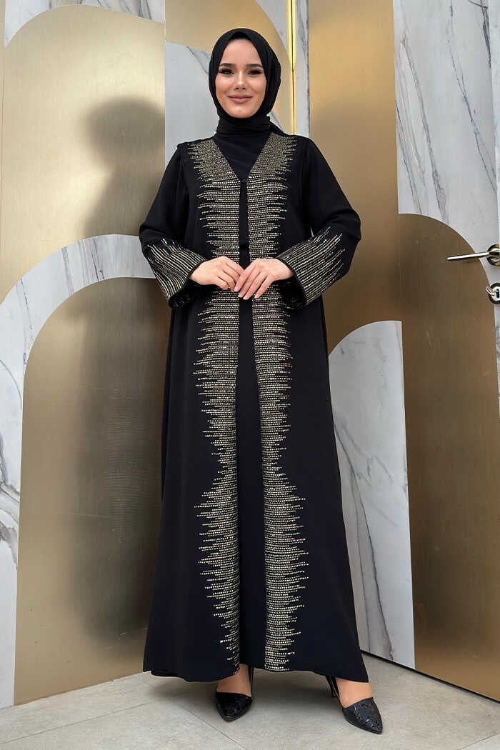Bym Fashion Sequined Vest Dress Set 8498 Black  - Image 1
