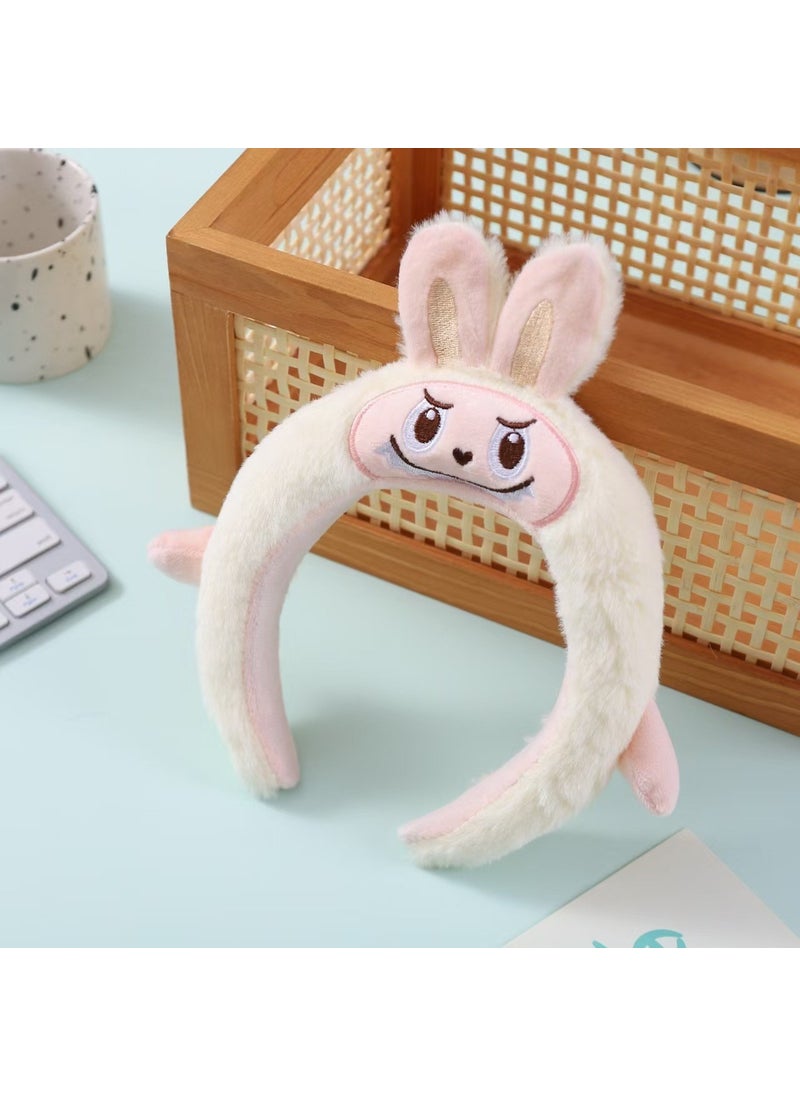 Generic Cute Labubu Plush Monster Hairband Beige fg149-02 