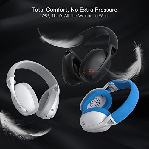 Redragon H848 BT Wireless Gaming Headset - Lightweight - 7.1 Surround Sound - 40MM Drivers - Detachable Microphone - Multi Platforms for PC, PS5/4/3, Switch, Mobile - Image 5