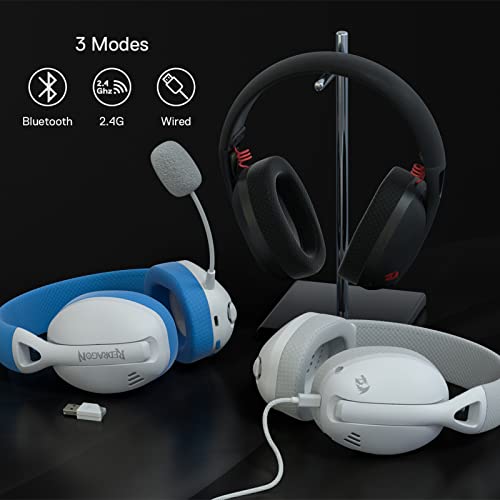 Redragon H848 BT Wireless Gaming Headset - Lightweight - 7.1 Surround Sound - 40MM Drivers - Detachable Microphone - Multi Platforms for PC, PS5/4/3, Switch, Mobile - Image 3