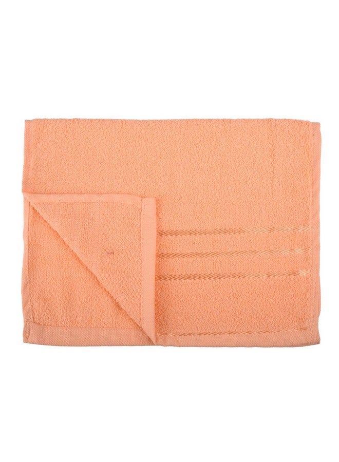 Kuber Industries Face Towel | Cotton Towels For Facewash | Towels For Daily Use | Workout Hand Towel | Lining Design | 14X21 Inch | Pack Of 5 | Peach - Image 5