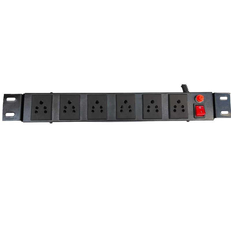 KN - Tower Extension Cord, Wall Mount Extension Cord, V Guard Surge Protector, Commercial and Household Purpose, Fuse Protector 6 Socket in 1 Switch, with Power Cord -1.25 mtr - Black (Pack of 1)  - Image 3