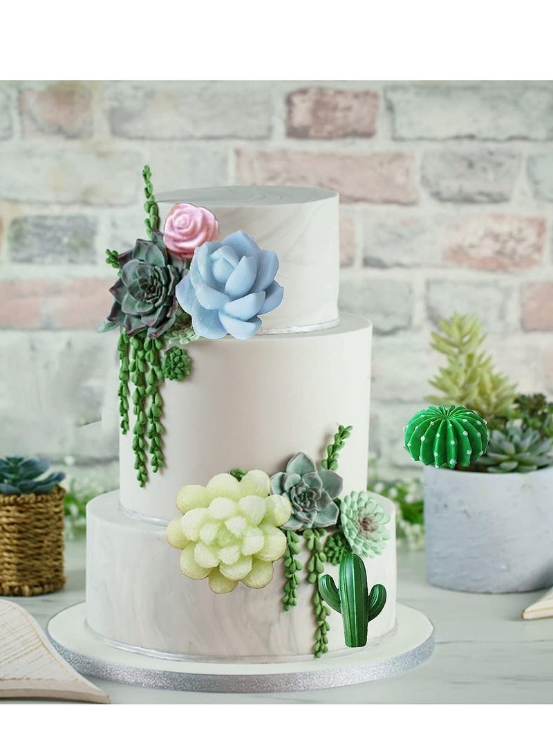 SYOSI Candle Molds, 6pcs Making Molds 3D Silicone Mold Flower Cactus Wax for Scented Candles Soaps Making, Wax, Resin Casting,Cake Dessert Mousse Decoration - Image 2