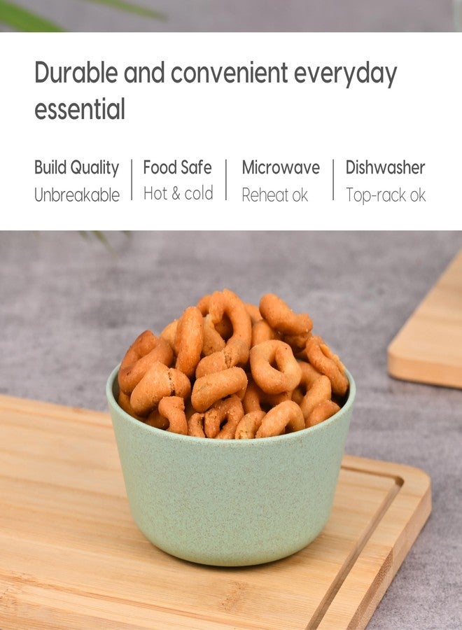Eha Set of 2 Earth-Friendly Small Curry Bowls for Kitchen | 175 ml | Made with Bamboo Fibers & Rice Husk | Microwave Safe Bowl (Reheat Only) | for Hot & Cold Serving Bowl Set | Celeste - Image 4