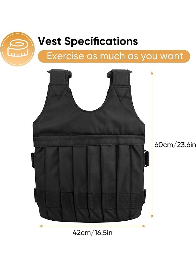 Estink Gym Workout Vest, Adjustable Comfortable 44 lbs Weighted Vest Jacket for Losing Weight for Men for Exercising Agile for Physical Fitness - Image 3