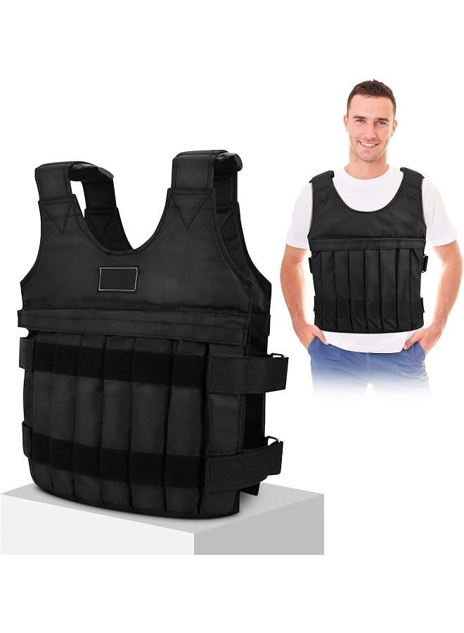 Estink Gym Workout Vest, Adjustable Comfortable 44 lbs Weighted Vest Jacket for Losing Weight for Men for Exercising Agile for Physical Fitness - Image 5