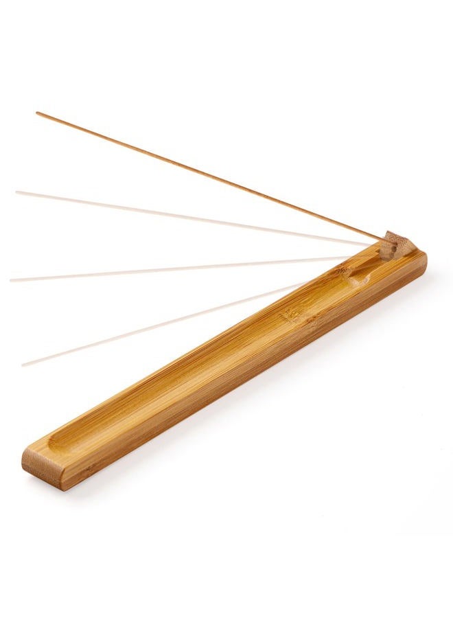 Cacukap Bamboo Wood Incense Holder for Sticks with Adjustable Angle, Incense Burner with Ash Catcher, 9.8 Inches - Image 1