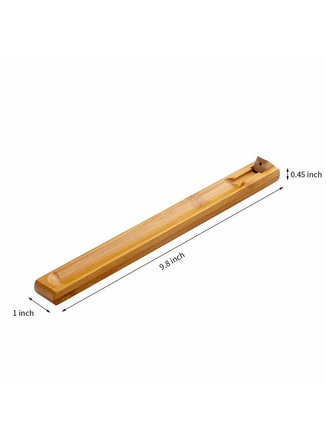 Cacukap Bamboo Wood Incense Holder for Sticks with Adjustable Angle, Incense Burner with Ash Catcher, 9.8 Inches - Image 4