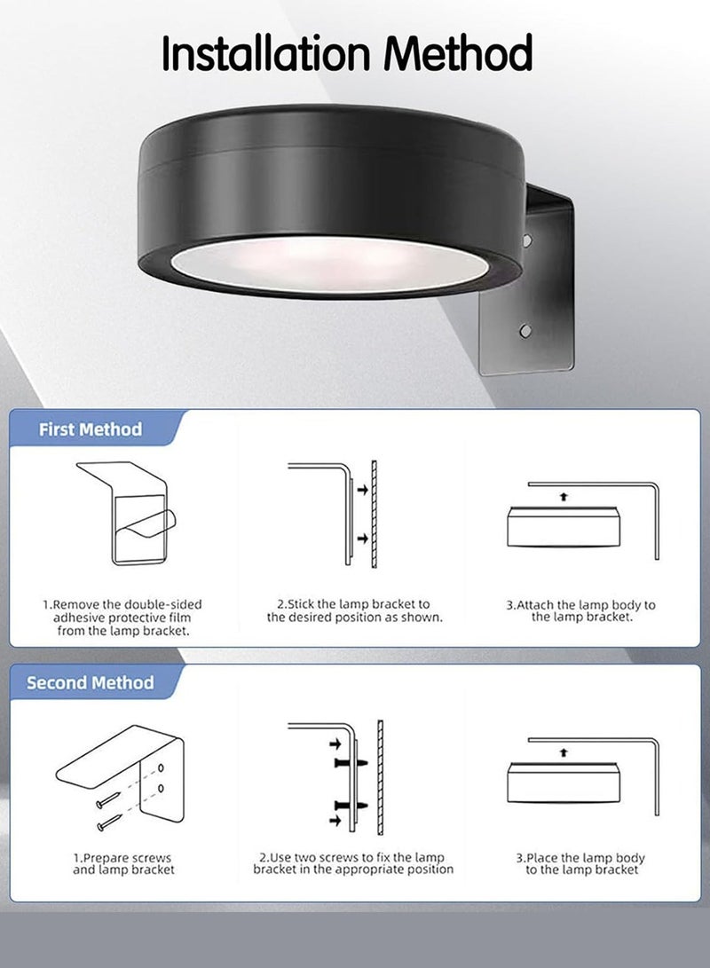 يو ام بي مجموعة من 3 مصابيح جدارية مغناطيسية قابلة لإعادة الشحن، إضاءة عرض فنية لاسلكية مع جهاز تحكم عن بعد، إضاءة LED قابلة للتعتيم مع مؤقت و3 أوضاع إضاءة لإطارات الصور، ديكور جدار المعرض، أعمال فنية بورتريه - Image 2
