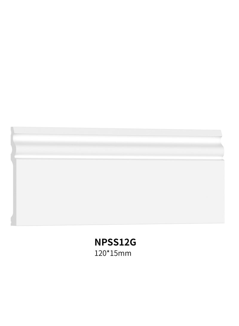 عالم نسيل نعلات من مادة البوليسترين PS Skirting Board - مقاس 10*1*240 سم - كرتون - Image 1