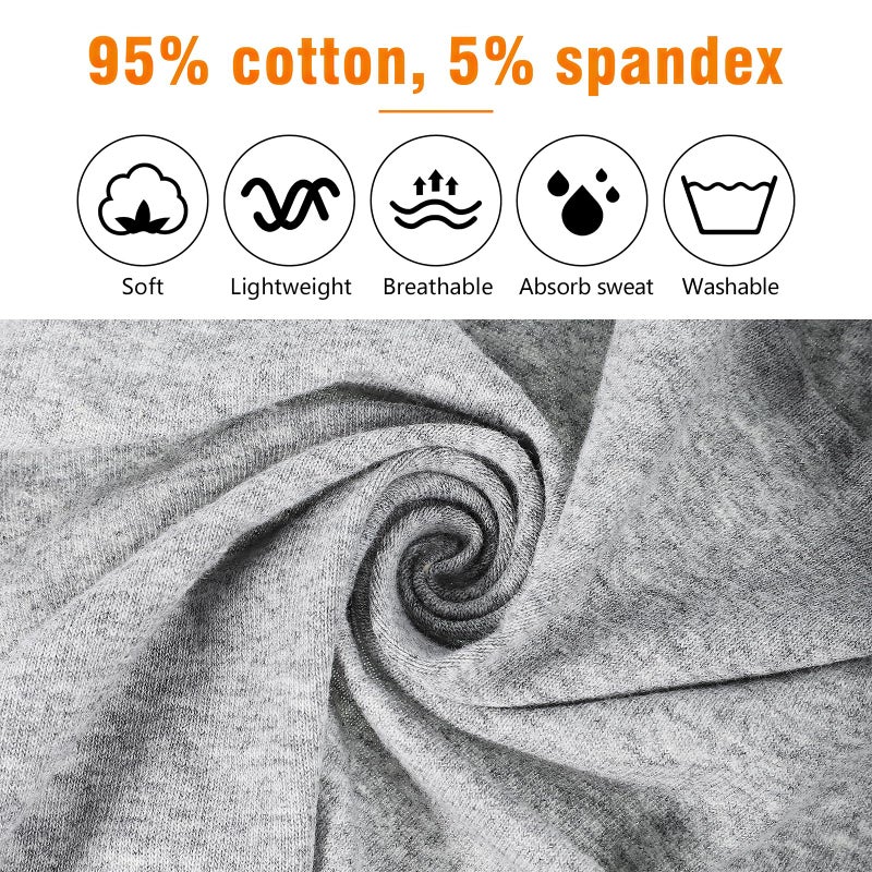 obeoby Cotton Wide Headbands for Workout Yoga, 9.3x4.7inch Non-Slip Headband for Mother's Day Sports Gift Large Thick Head Bands for Running Daily Wear - Image 2