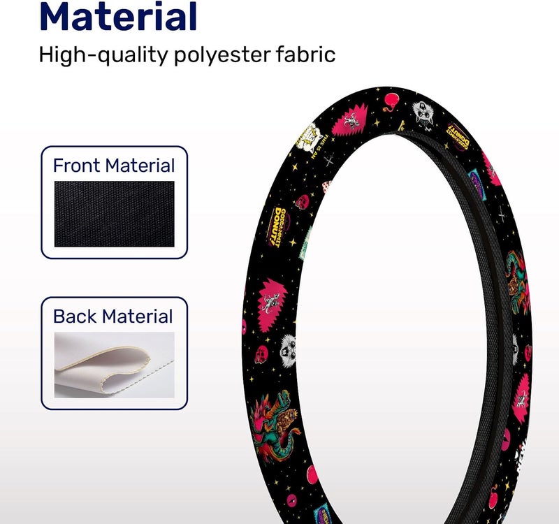 GENANY Royal Cat Steering Wheel Cover, Non Slip Polyester Car Wheel Protector for Car SUV Truck, Universal 15 Inch - Image 3