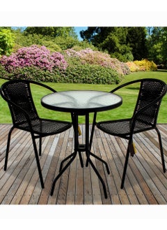 3-Pieces Patio Rattan Dinning Table With 2 Chairs for Home - pzsku/ZCBF07406B454D1E1D187Z/45/_/1709635950/13a33566-d584-4062-9bac-5d12238164eb