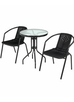 3-Pieces Patio Rattan Dinning Table With 2 Chairs for Home - pzsku/ZCBF07406B454D1E1D187Z/45/_/1709636041/fe054aaf-9b1c-48c9-a61a-d9e1e0e07334