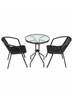 3-Pieces Patio Rattan Dinning Table With 2 Chairs for Home - pzsku/ZCBF07406B454D1E1D187Z/45/_/1709636051/09ce06df-3f0f-4c60-b47e-6d63a4d2c70e