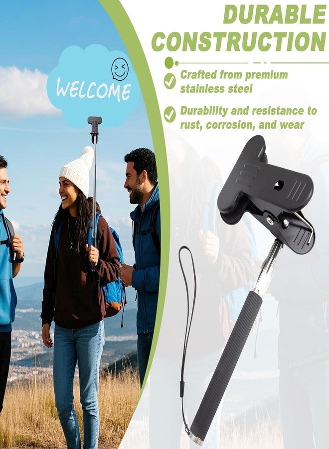 Niuohoy 2 Sets Handheld Adjustable Sign Holder 10.4-39.7’’ Stainless Steel Billboard for Sports Meetings Exhibition Welcome Leader Tour Guide Parade, No Signboard - Image 4