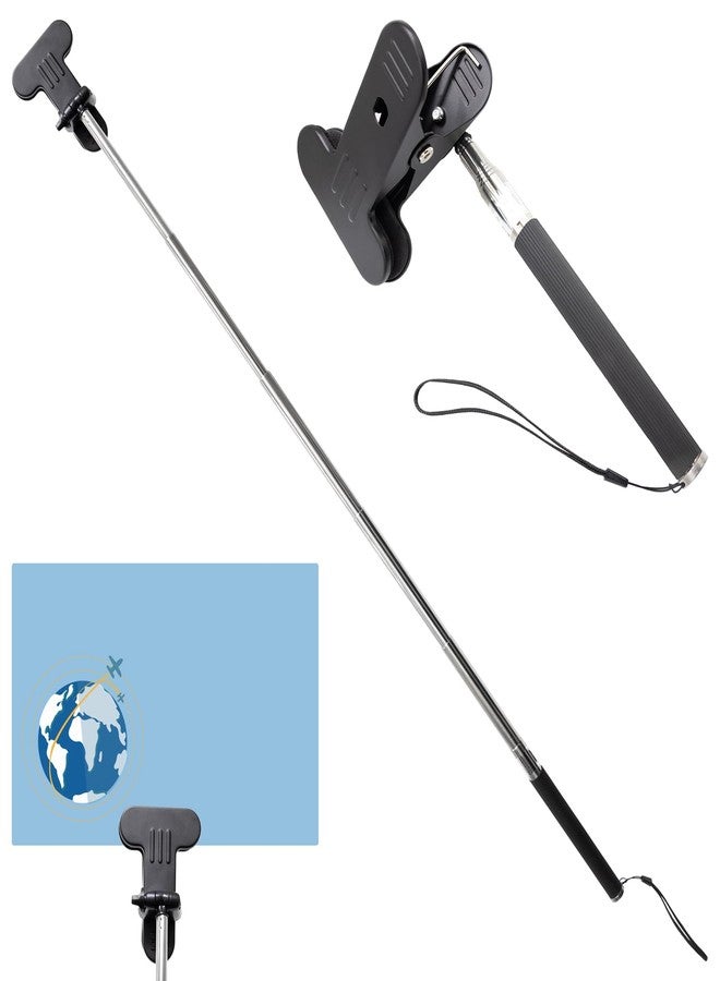 Niuohoy 2 Sets Handheld Adjustable Sign Holder 10.4-39.7’’ Stainless Steel Billboard for Sports Meetings Exhibition Welcome Leader Tour Guide Parade, No Signboard - Image 1
