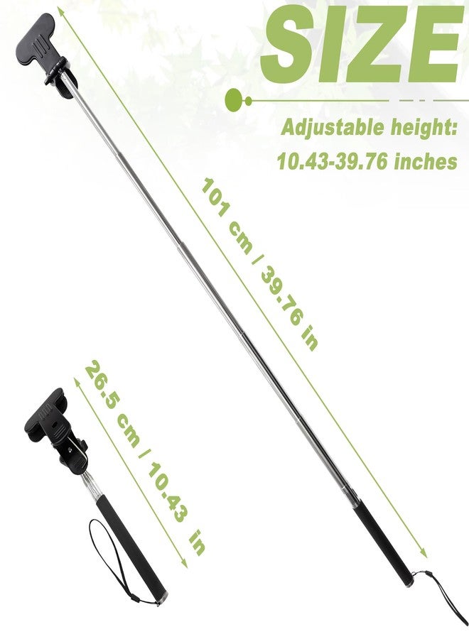 Niuohoy 2 Sets Handheld Adjustable Sign Holder 10.4-39.7’’ Stainless Steel Billboard for Sports Meetings Exhibition Welcome Leader Tour Guide Parade, No Signboard - Image 2