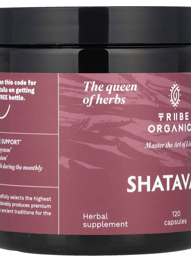 TRIBE ORGANICS Shatavari 120 Capsules (500 mg Per Capsule)  - Image 2