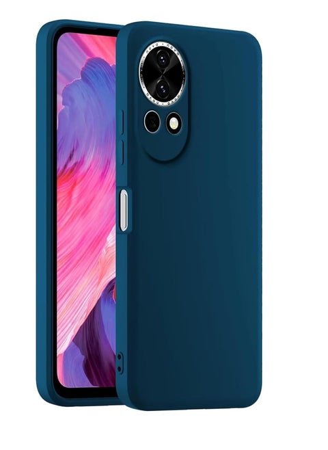Case for Huawei Nova 13 5G Liquid Gel Rubber Bumper Case with Soft Microfiber Lining Cushion Slim Shockproof Protective with Camera Protection Cover for Huawei nova 13 5G 2024 Blue