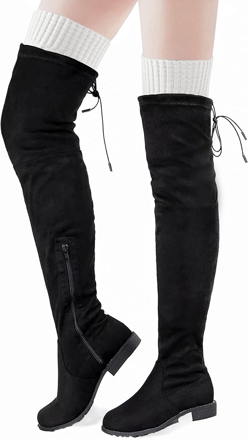 Pcavin Thigh High Socks for Women Cable Knit Over the Knee Boot Socks, Long Warm Leg Warmers Winter - Image 1