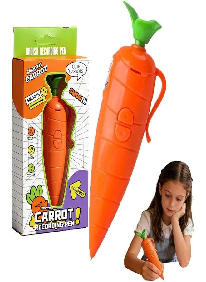 قلم تسجيل الصوت WENET Carrot، قلم تسجيل صوتي متعدد الوظائف جديد لعام 2026 مزود بأداة كتابة حبر جاف، قلم Carrot مزود بخاصية تشغيل لمدة 20 ثانية، دعائم لعب الأدوار، لوازم مدرسية (قطعة واحدة) - Image 1
