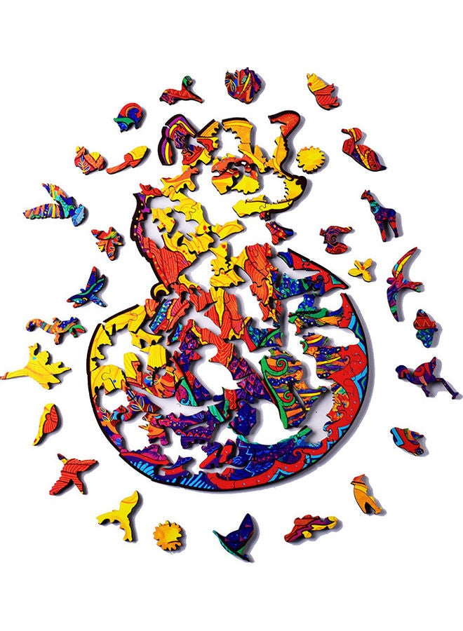 108-Piece Animal Shaped Wooden Jigsaw Puzzle Set - Image 2