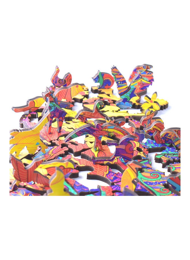 108-Piece Animal Shaped Wooden Jigsaw Puzzle Set - Image 4