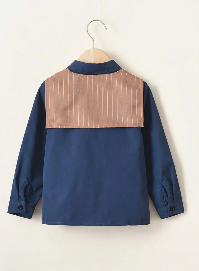 تايك تو قميص أولادي طويل الأكمام مزين بوشاح