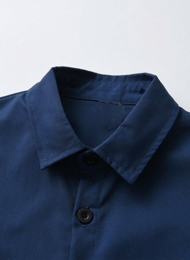 تايك تو قميص أولادي طويل الأكمام مزين بوشاح - Image 3